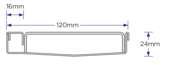 120SCSPSiMTL Shower Screen Support