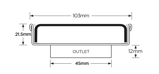 SQ100MNDDN50 Square Floor Waste