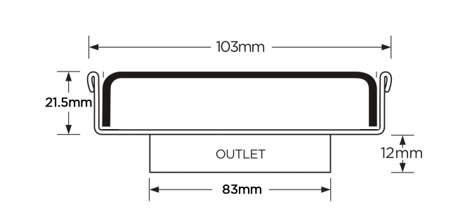 SQ100PPSDN100 Square Floor Waste