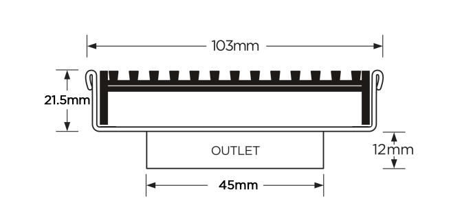 SQ100TRDN50 Square Floor Waste