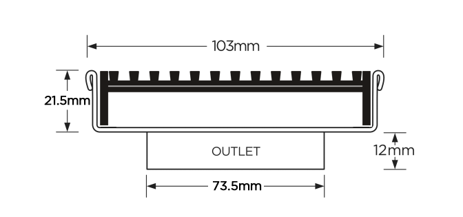 SQ100TRDN80 Square Floor Waste