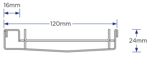 120SCSTiiMTL Shower Screen Support